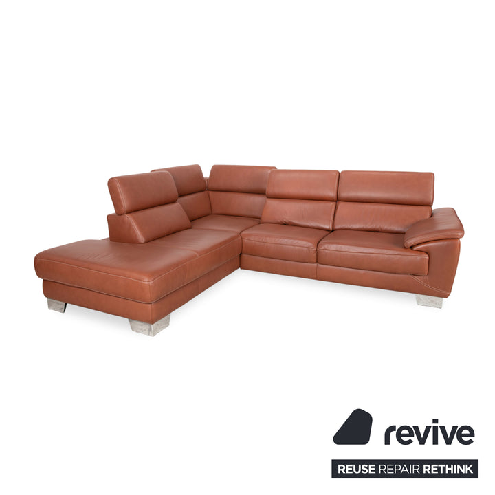 Himolla 1431V Leder Ecksofa Braun Cognac manuelle Funktion Sofa Couch