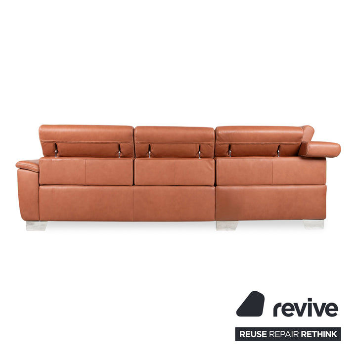 Himolla 1431V Leder Ecksofa Braun Cognac manuelle Funktion Sofa Couch