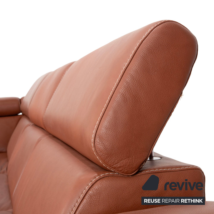 Himolla 1431V Leder Ecksofa Braun Cognac manuelle Funktion Sofa Couch