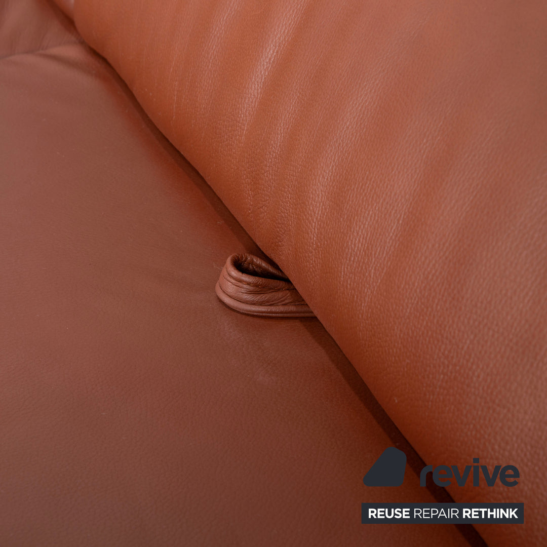 Himolla 1431V Leder Ecksofa Braun Cognac manuelle Funktion Sofa Couch
