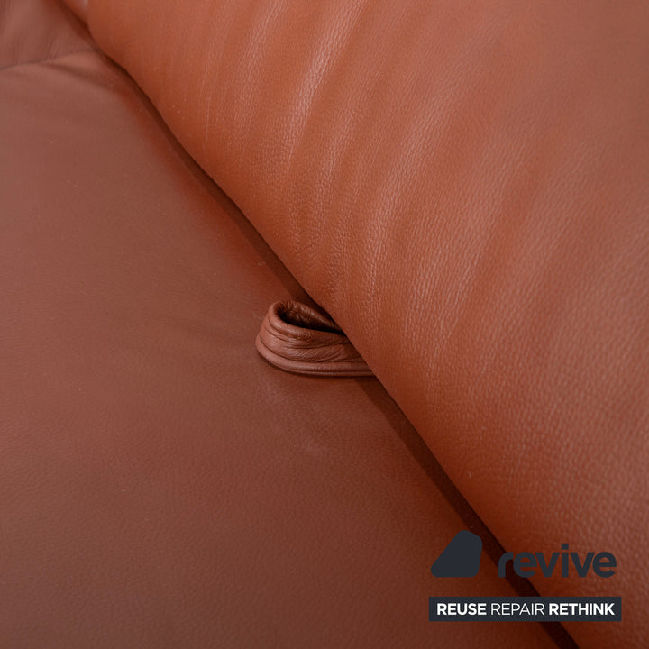Himolla 1431V Leder Ecksofa Braun Cognac manuelle Funktion Sofa Couch
