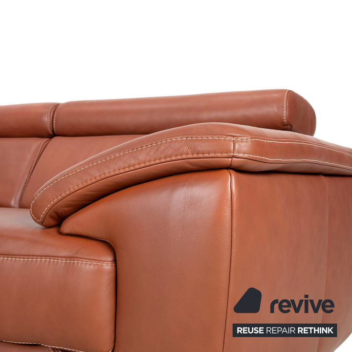 Himolla 1431V Leder Ecksofa Braun Cognac manuelle Funktion Sofa Couch