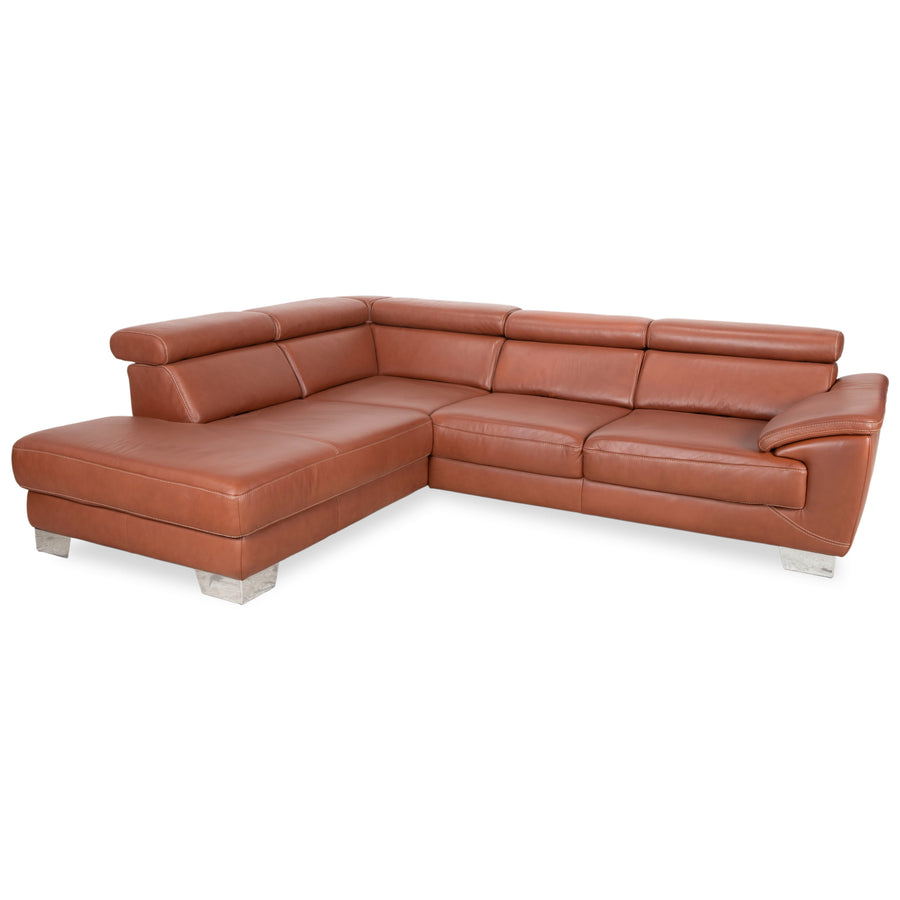 Himolla 1431V Leder Ecksofa Braun Cognac manuelle Funktion Sofa Couch