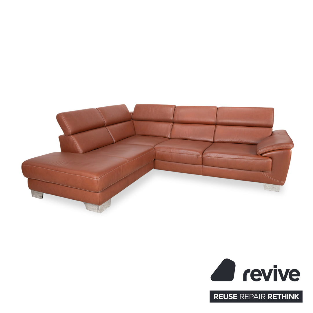 Himolla 1431V Leder Ecksofa Braun Cognac manuelle Funktion Sofa Couch