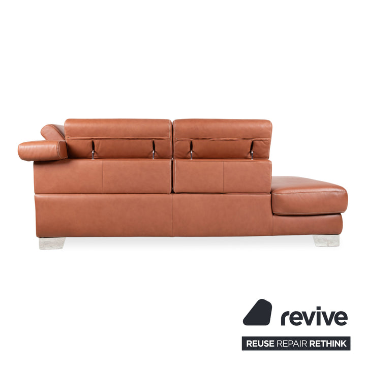 Himolla 1431V Leder Ecksofa Braun Cognac manuelle Funktion Sofa Couch