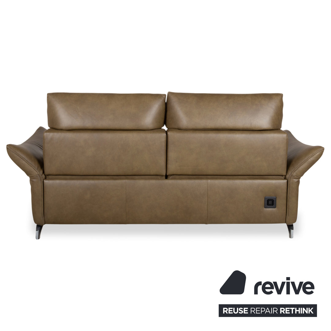 Himolla 1926 Leder Dreisitzer Braun Taupe elektrische / manuelle Funktion Sofa Couch