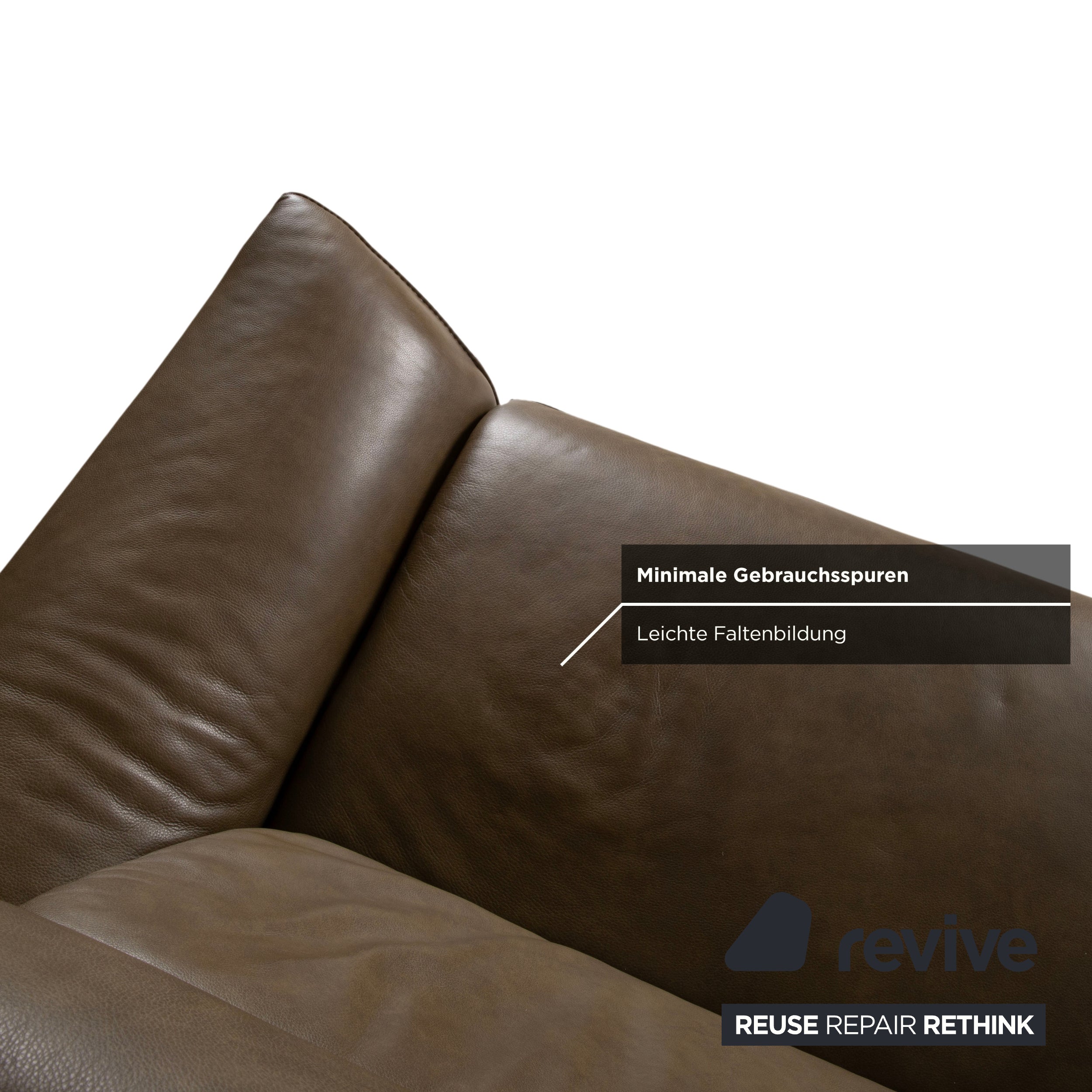 Himolla 1926 Leder Dreisitzer Braun Taupe elektrische / manuelle Funktion Sofa Couch