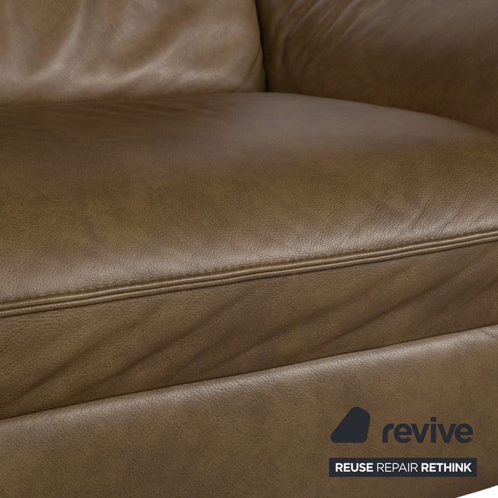 Himolla 1926 Leder Dreisitzer Braun Taupe elektrische / manuelle Funktion Sofa Couch