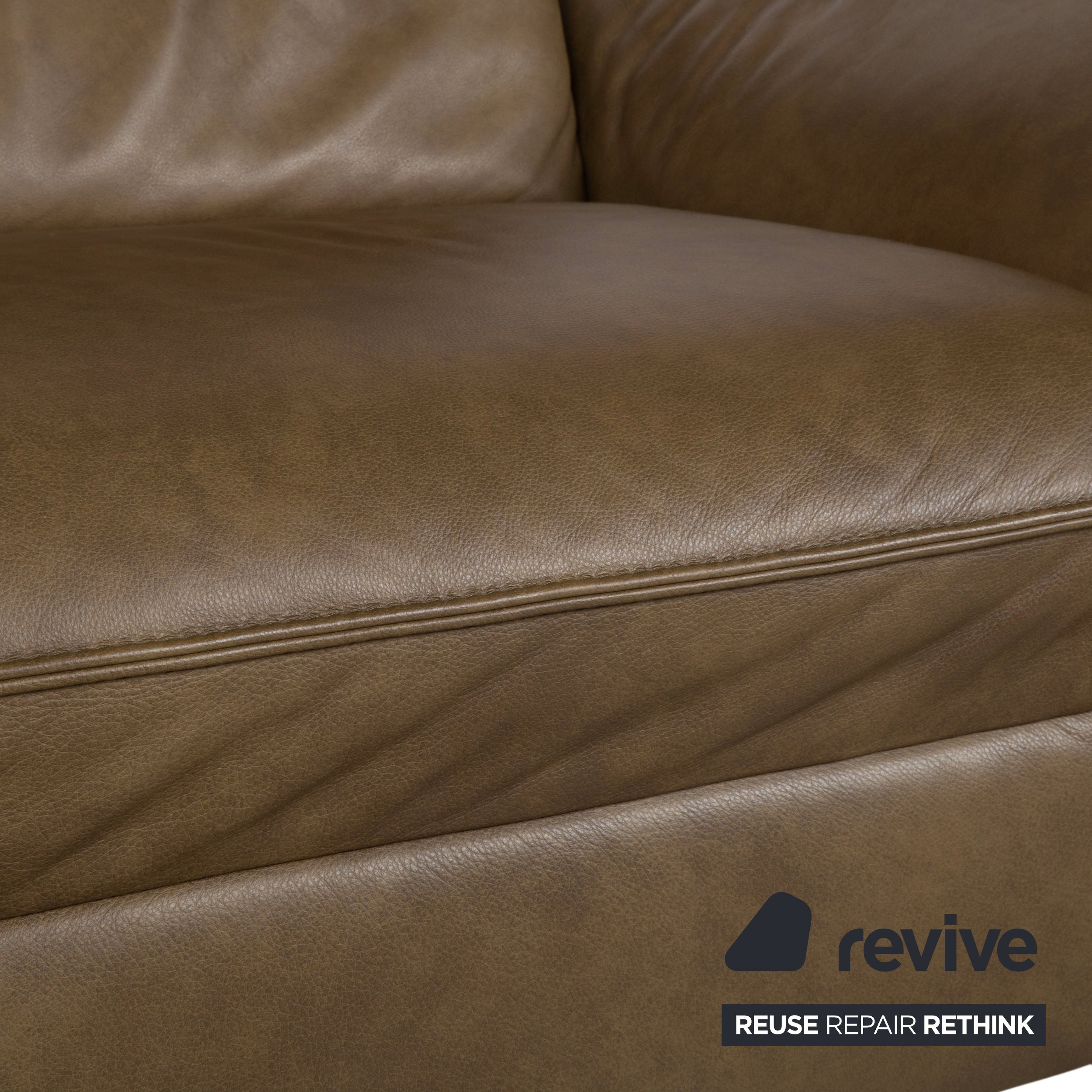 Himolla 1926 Leder Dreisitzer Braun Taupe elektrische / manuelle Funktion Sofa Couch