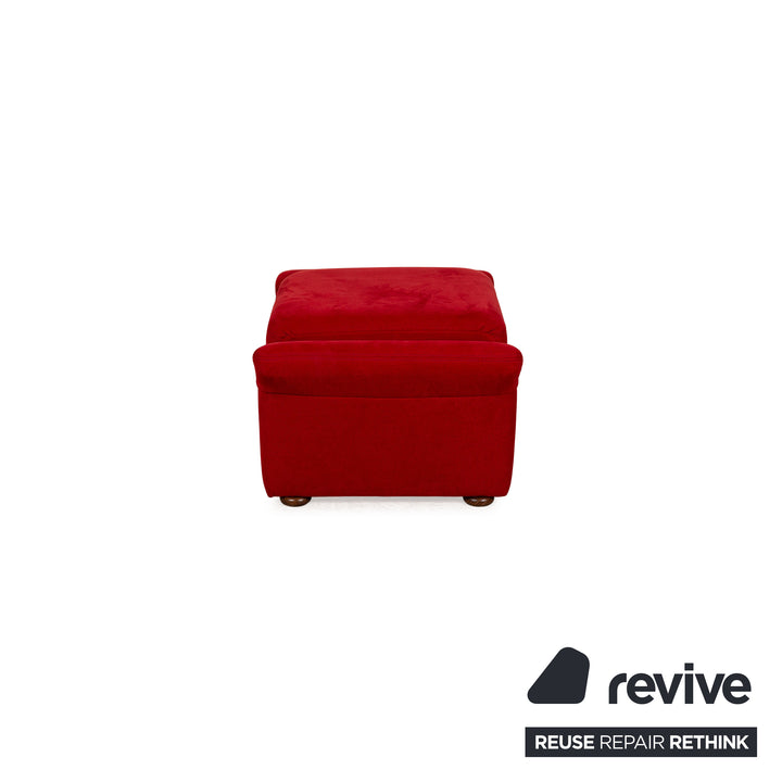 Himolla 2253 Stoff Sofa Garnitur Rot manuelle Funktion Zweisitzer Hocker Couch