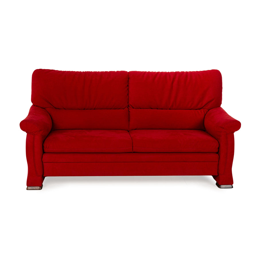 Himolla 2253 Fabric Two-Seater Red Manual Function Sofa Couch