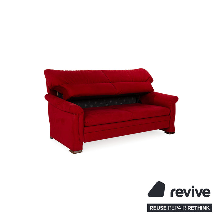 Himolla 2253 Fabric Two-Seater Red Manual Function Sofa Couch