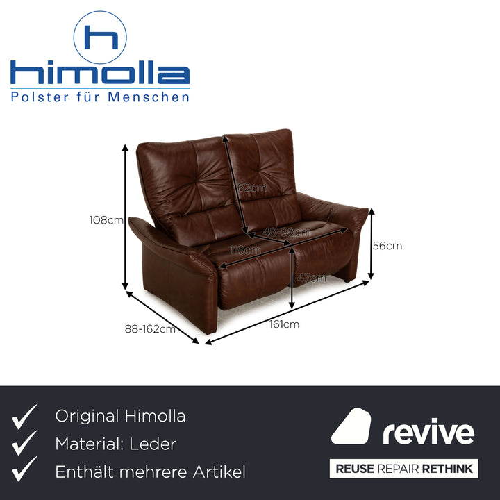 Himolla 4515 Cumuly leather sofa set brown 2x two-seater manual relaxation function