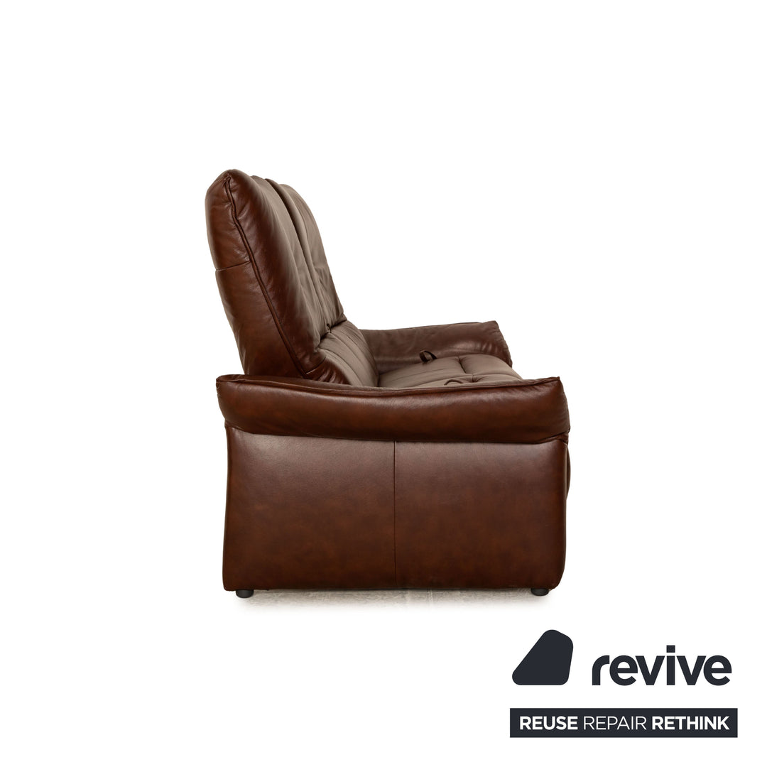 Himolla 4515 Cumuly leather two-seater brown manual relaxation function