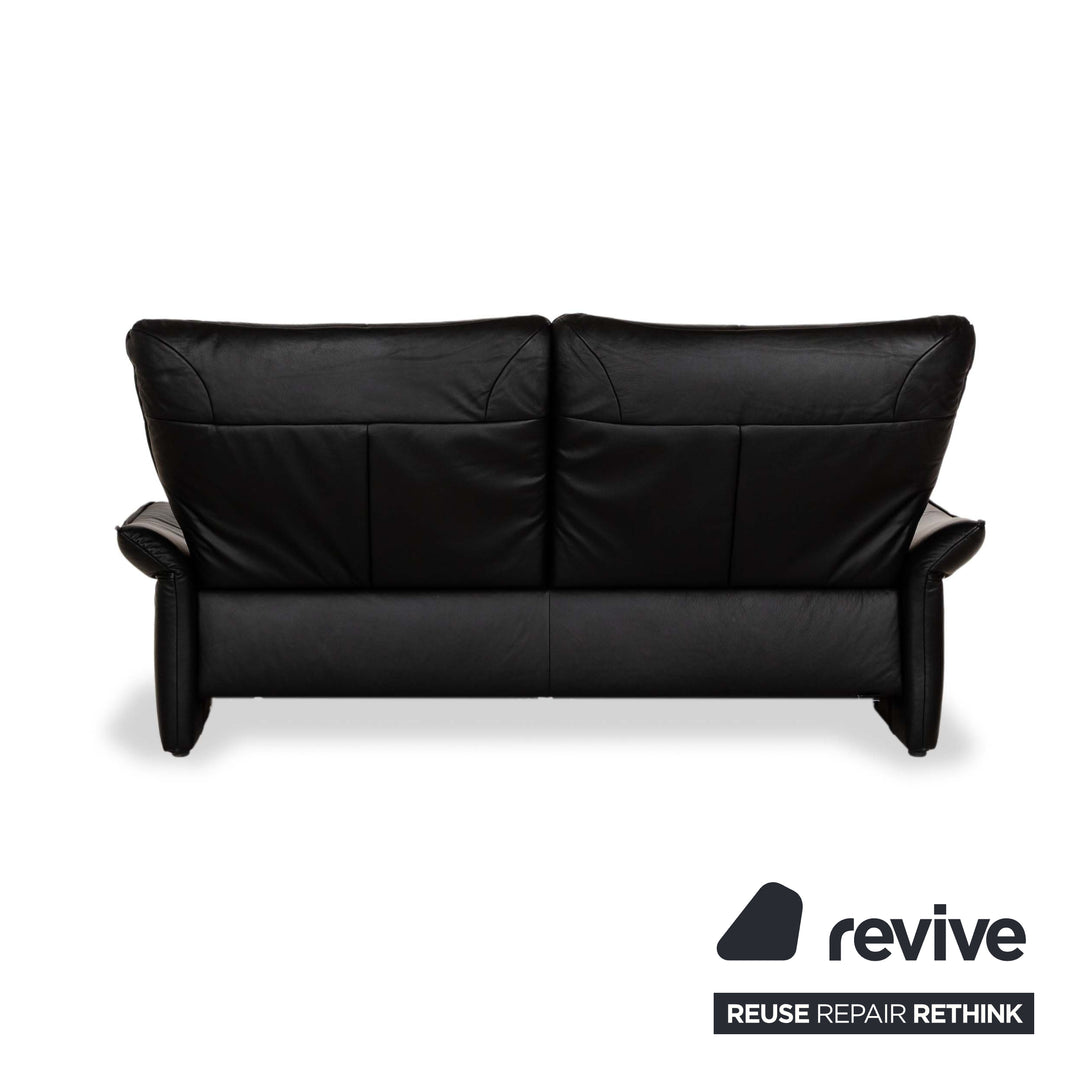 Himolla 4515 Leather Two Seater Black Manual Function Sofa Couch