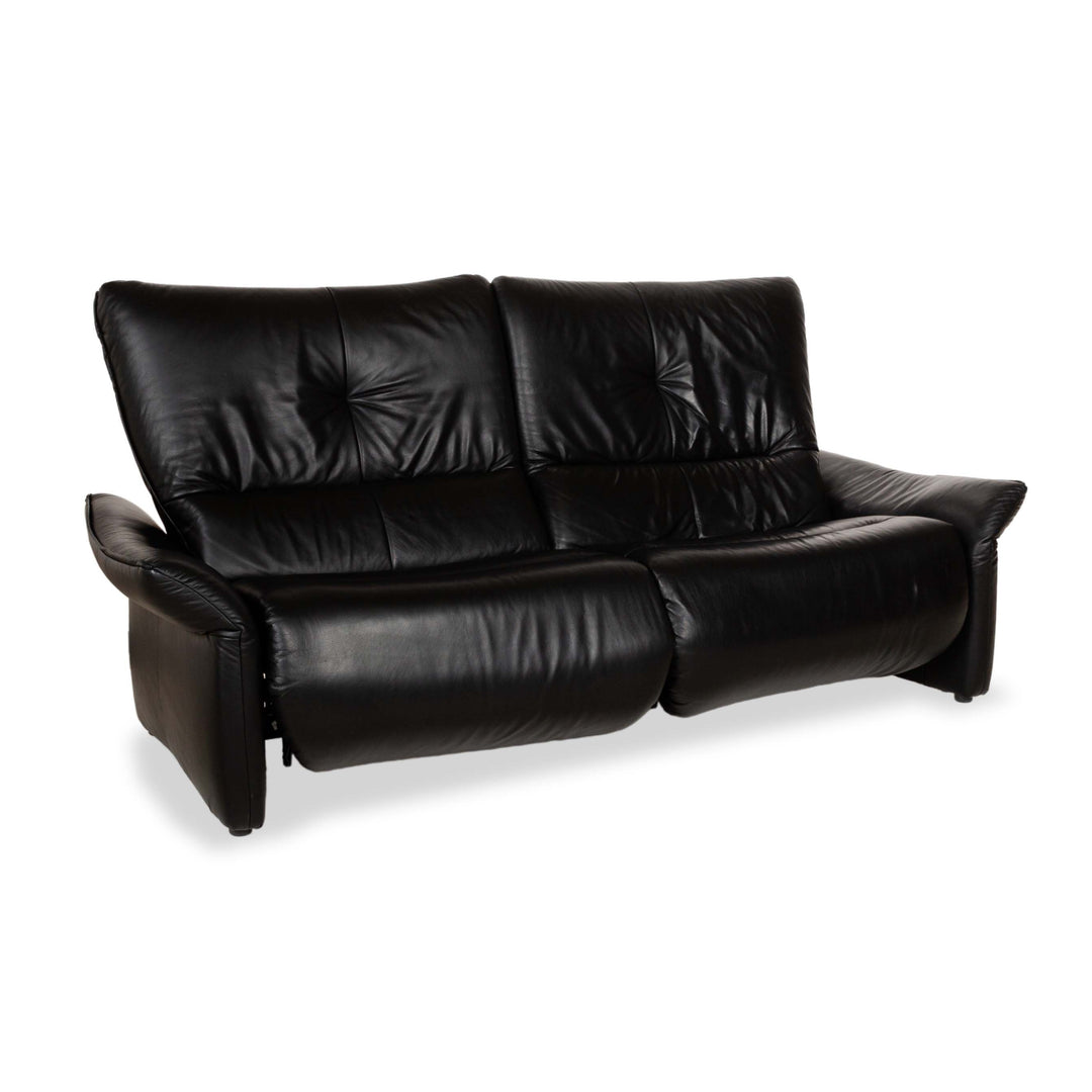 Himolla 4515 Leather Two Seater Black Manual Function Sofa Couch