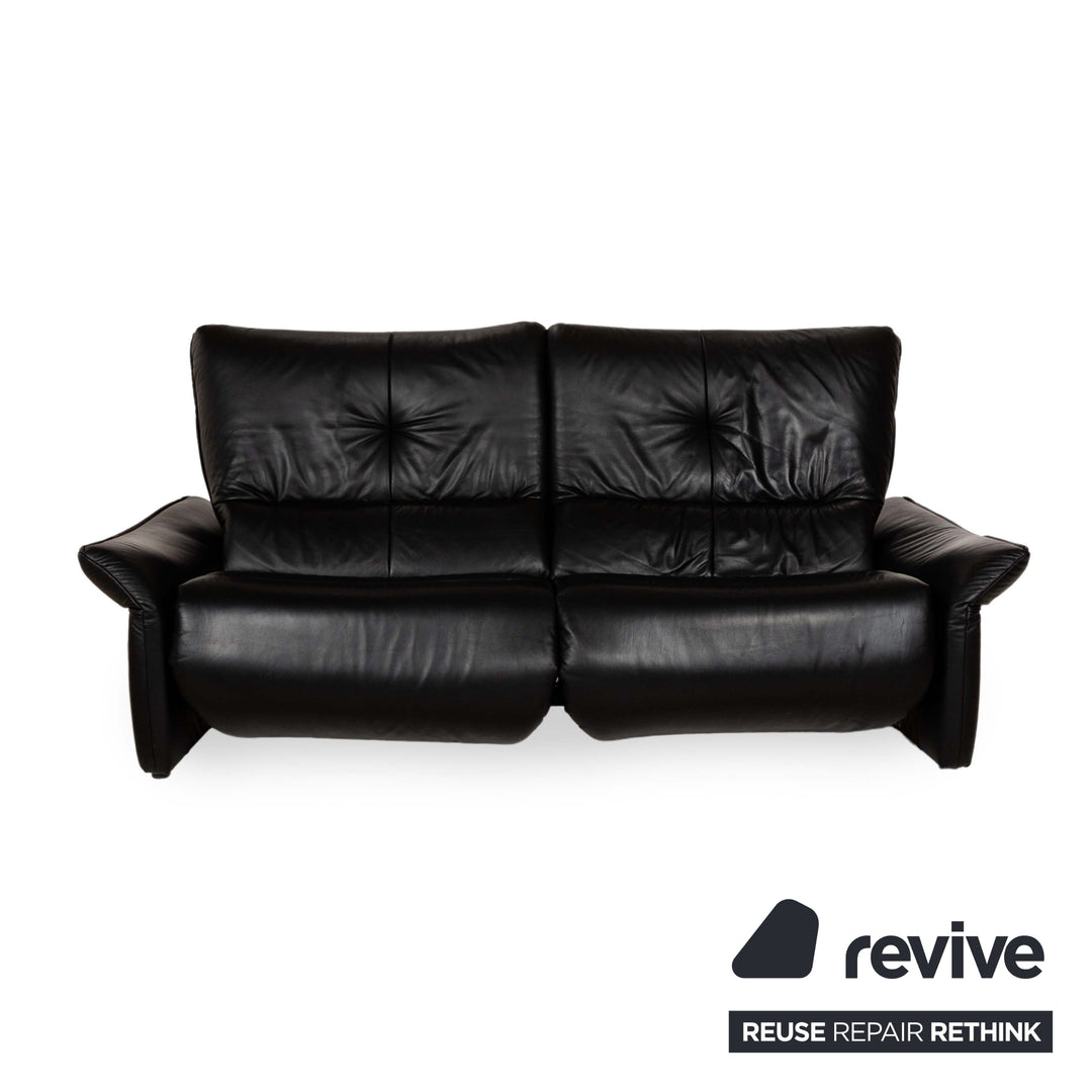 Himolla 4515 Leder Zweisitzer Schwarz manuelle Funktion Sofa Couch