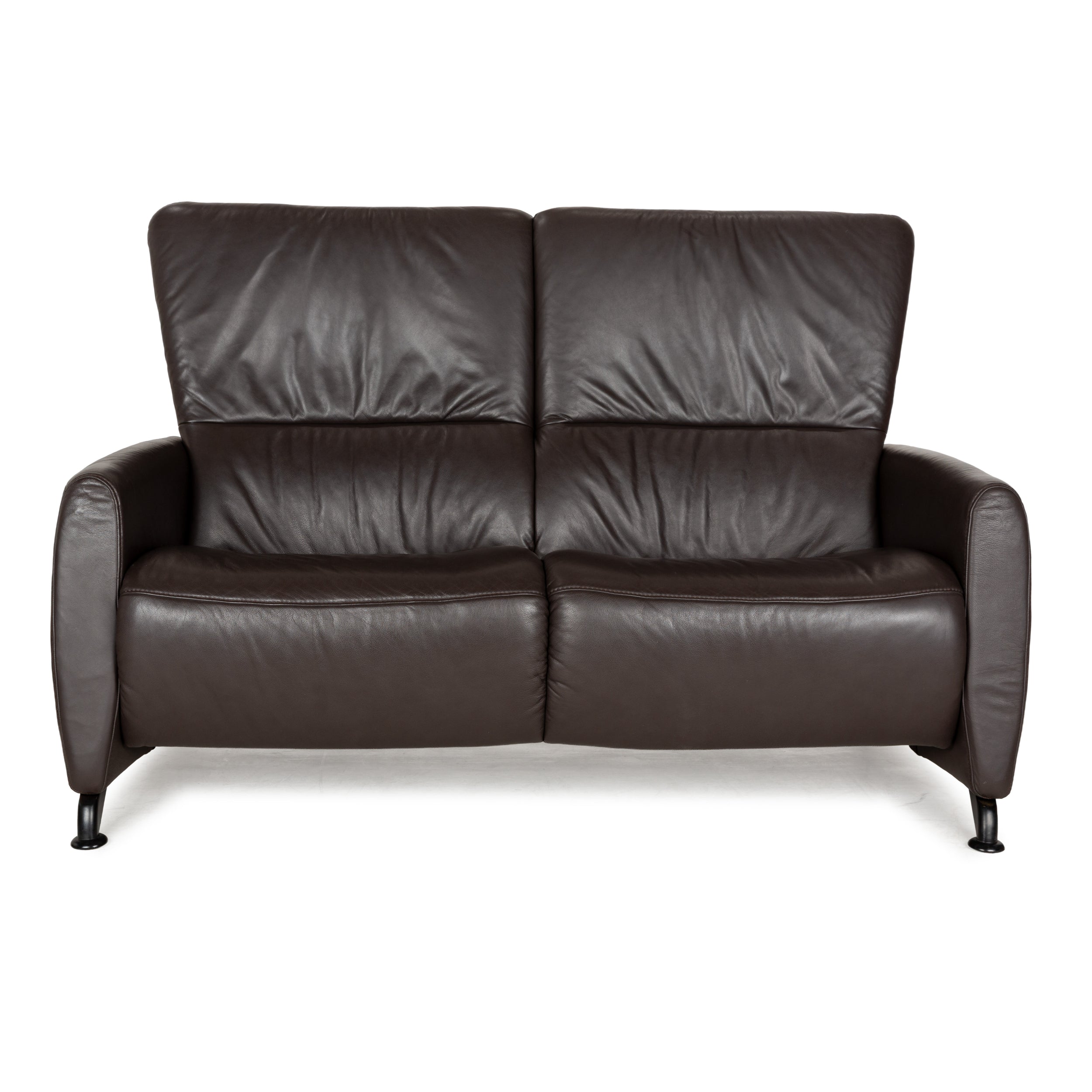 Himolla 4562 Leather Two-Seater Brown Grey Sofa Couch