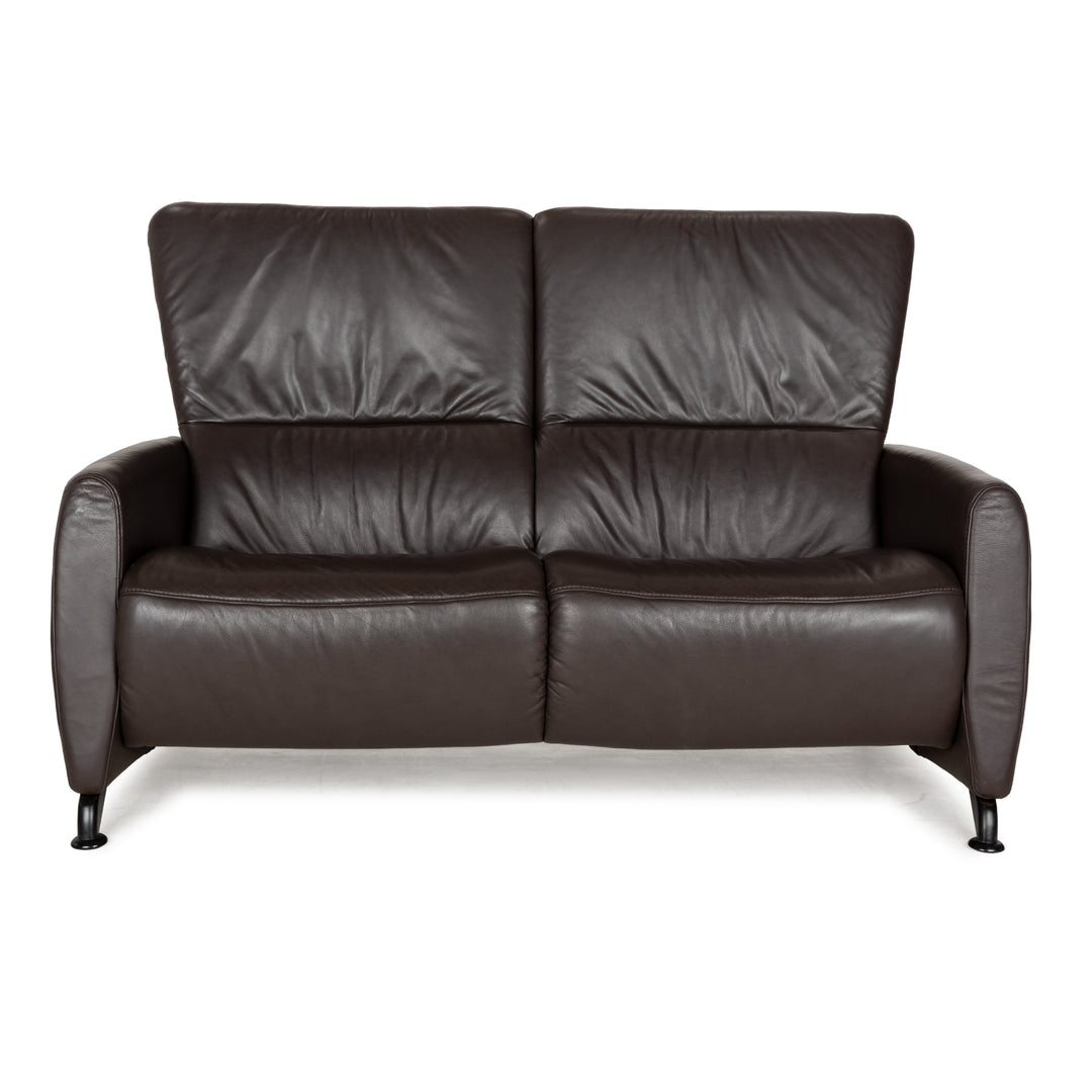 Himolla 4562 Leder Zweisitzer Braun Grau Sofa Couch