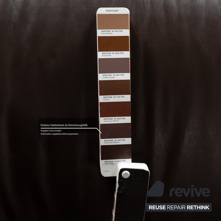 Canapé deux places en cuir marron gris Himolla 4562