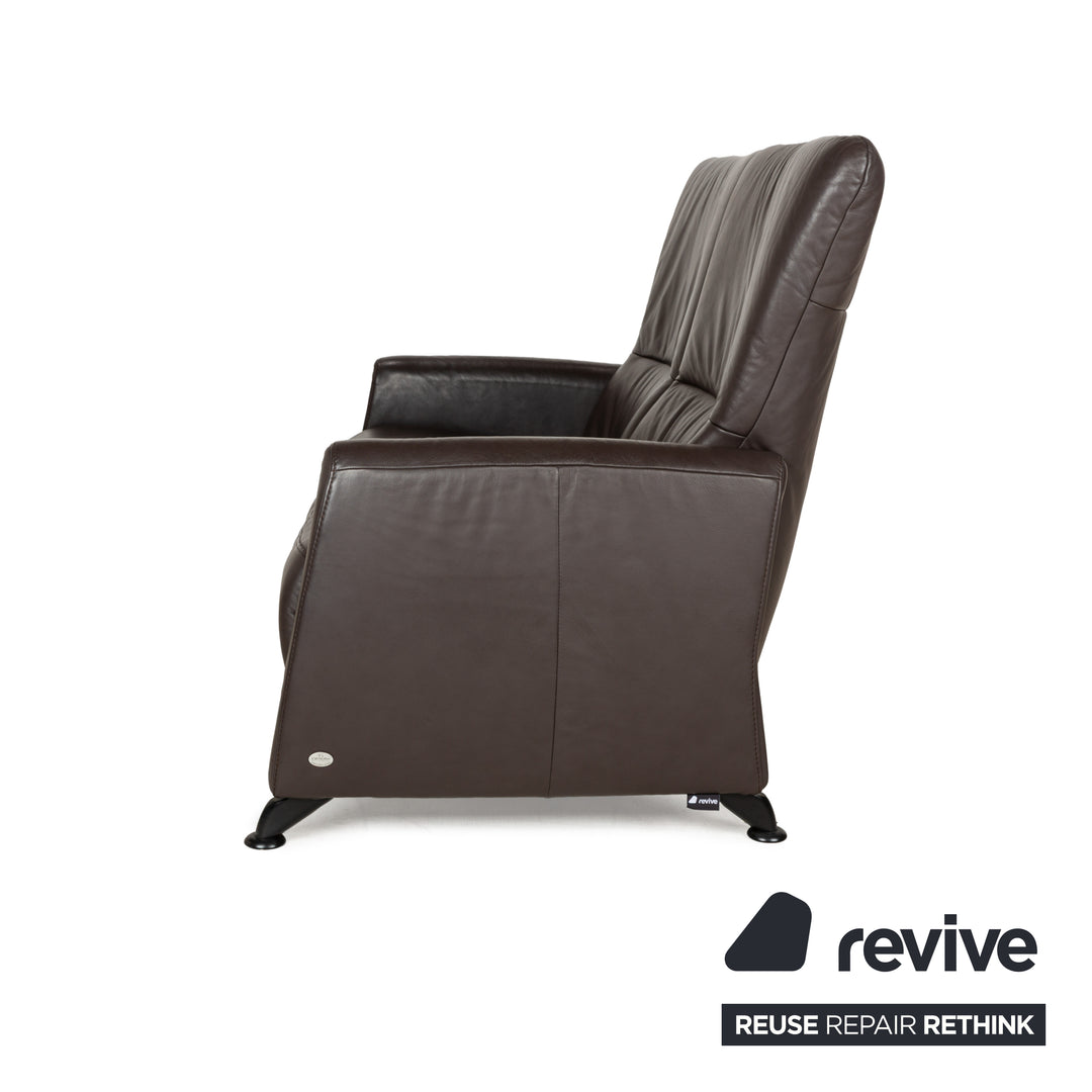 Himolla 4562 Leder Zweisitzer Braun Grau Sofa Couch