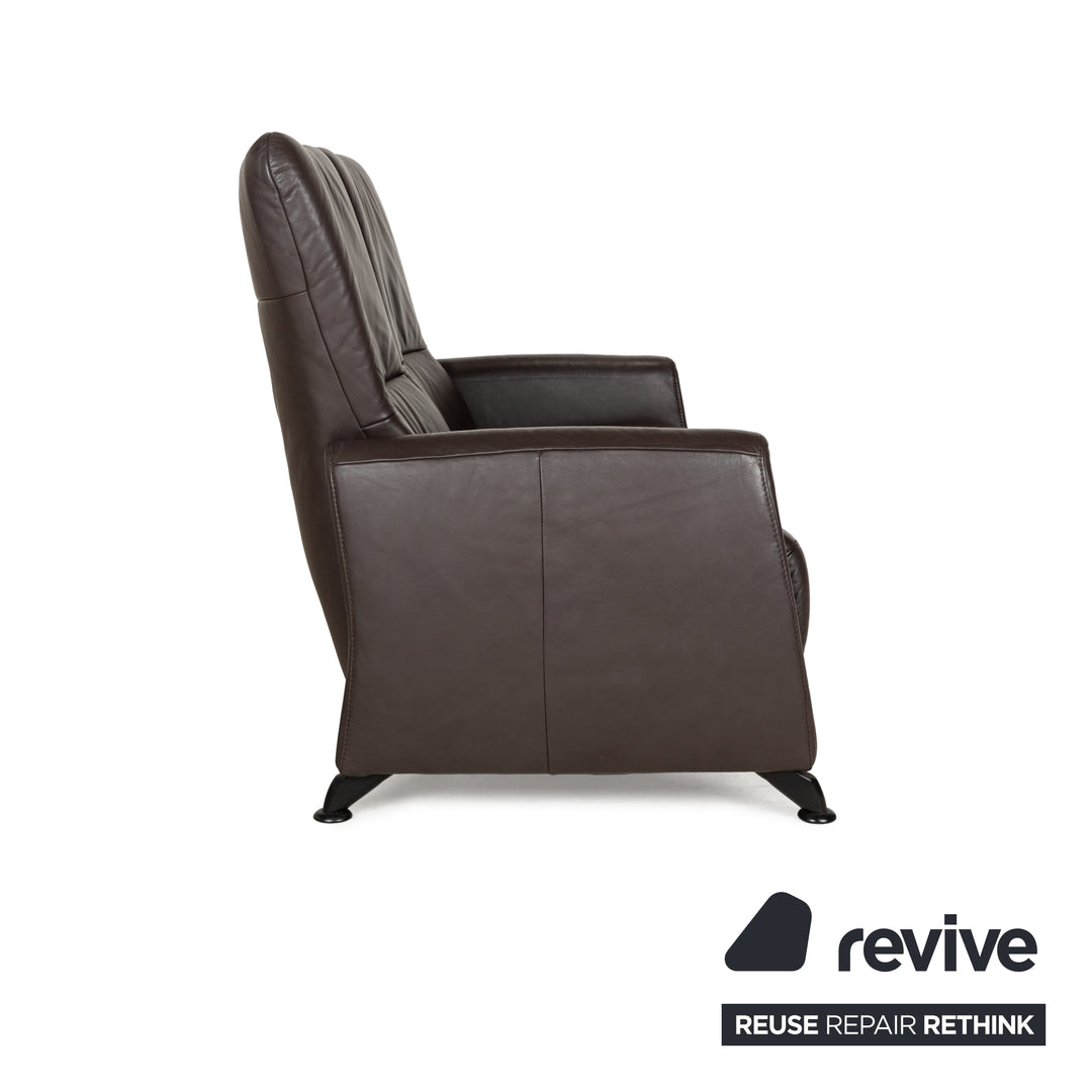 Himolla 4562 Leder Zweisitzer Braun Grau Sofa Couch