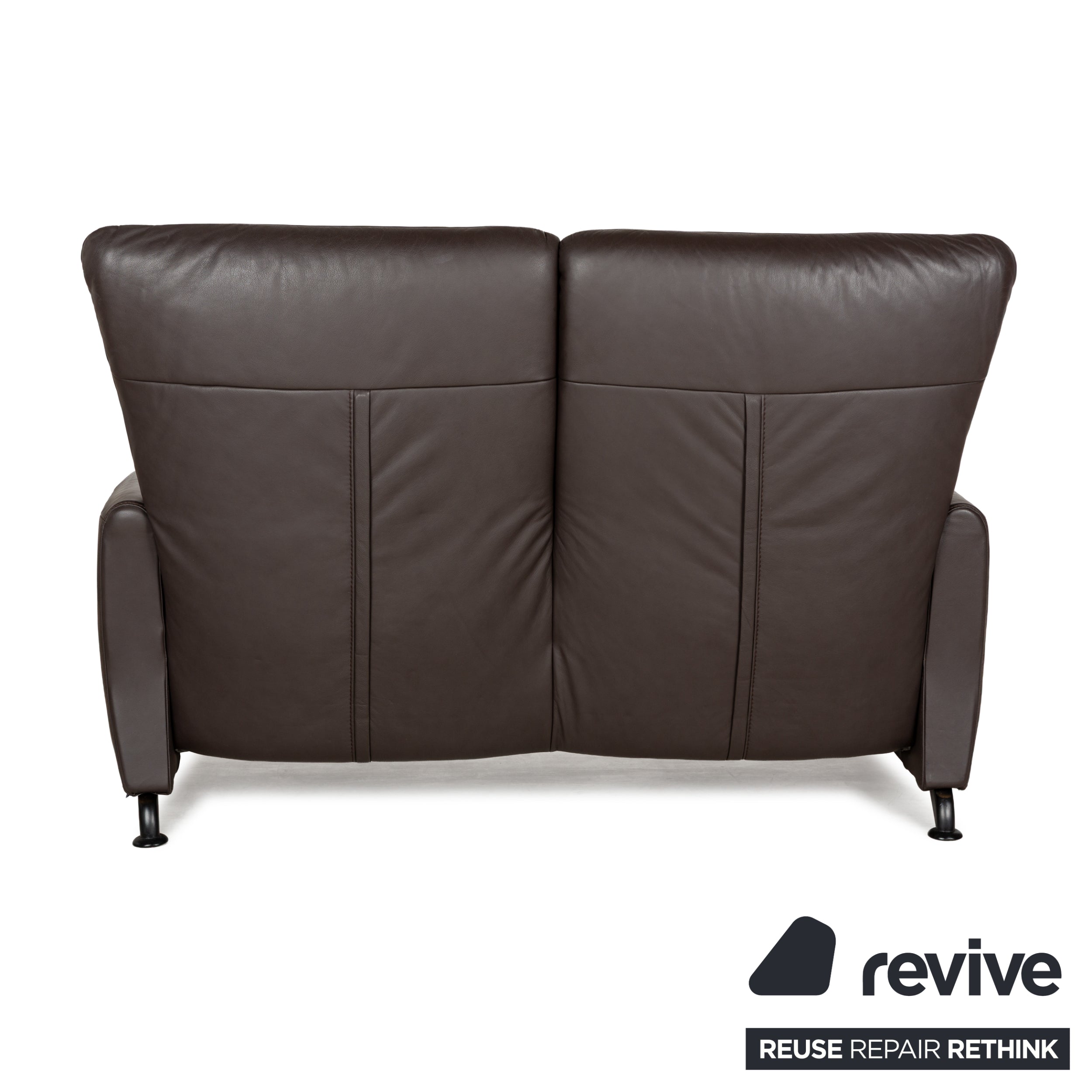 Himolla 4562 Leather Two-Seater Brown Grey Sofa Couch