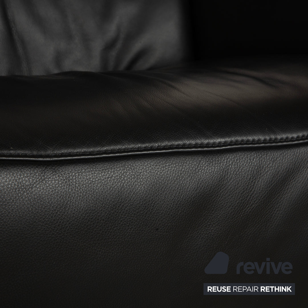 Himolla 4562 Leder Zweisitzer Schwarz Sofa Couch