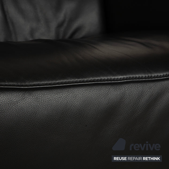 Himolla 4562 Leder Zweisitzer Schwarz Sofa Couch