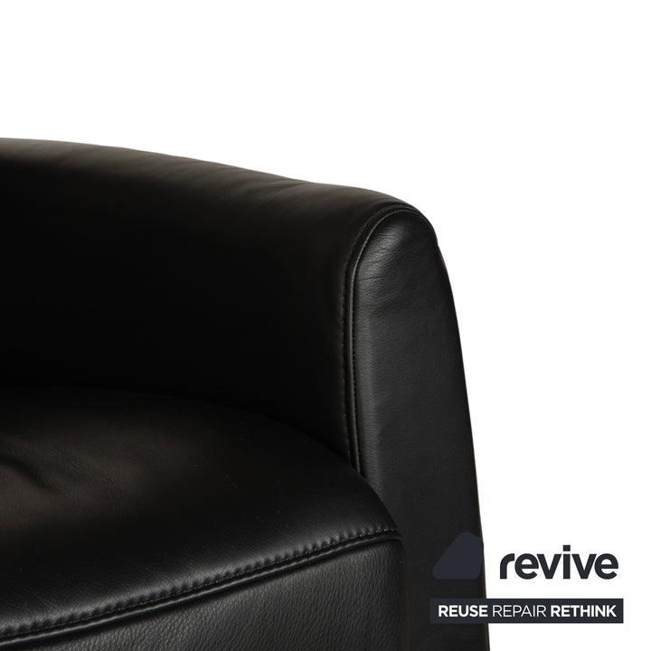 Himolla 4562 Leder Zweisitzer Schwarz Sofa Couch