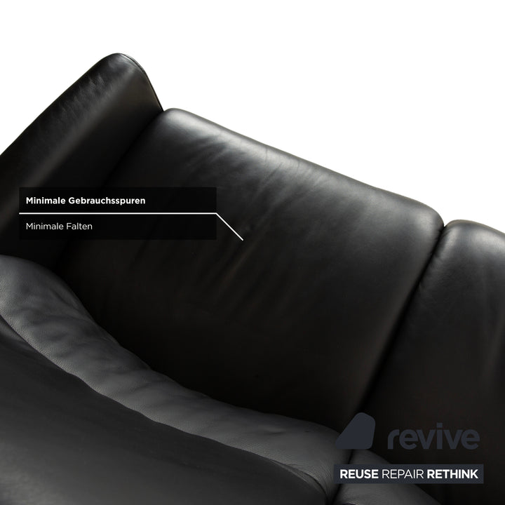 Himolla 4562 Leder Zweisitzer Schwarz Sofa Couch