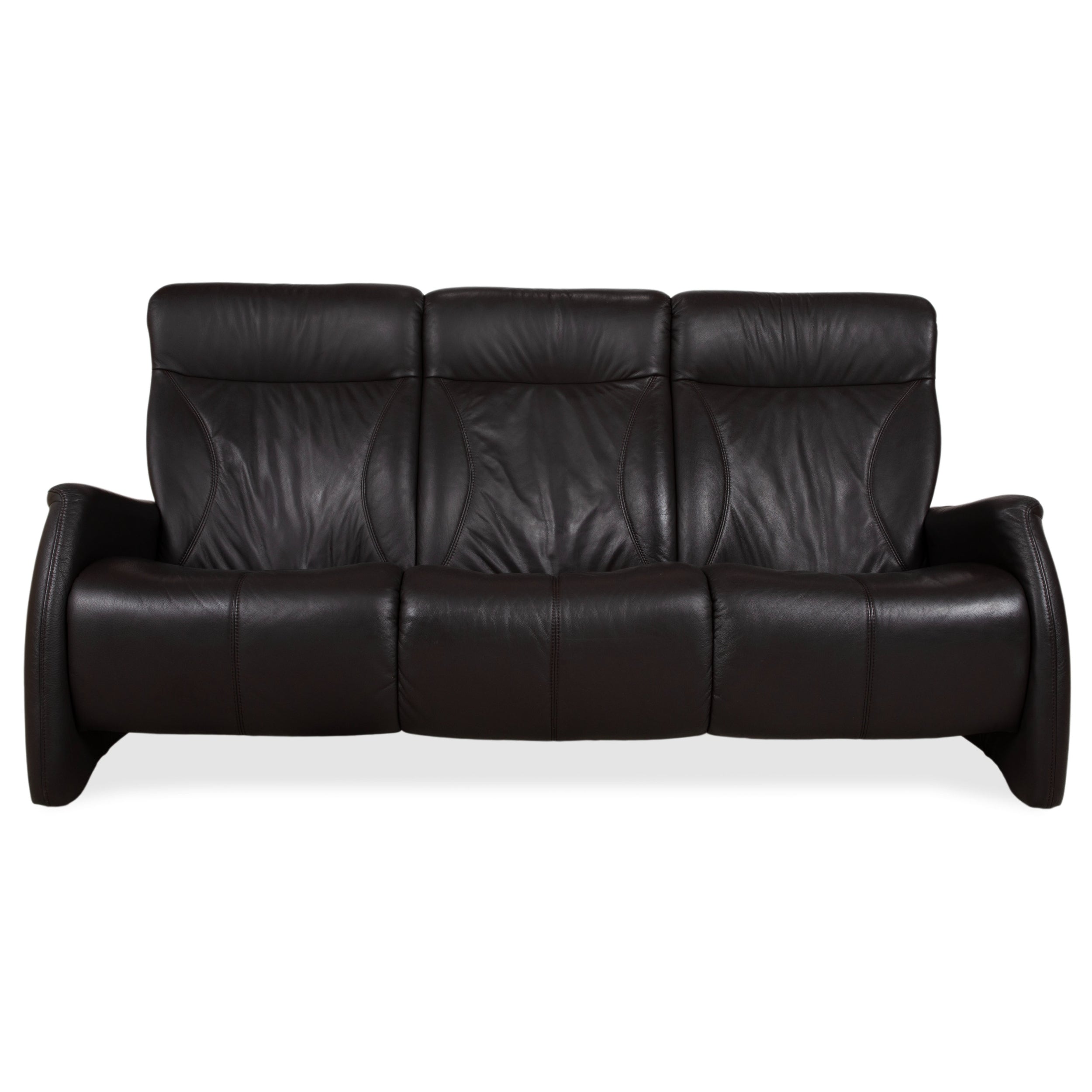 Himolla 4571 Leather Three-Seater Anthracite Grey Sofa Couch