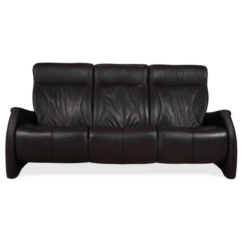Himolla 4571 Leather Three-Seater Anthracite Grey Sofa Couch