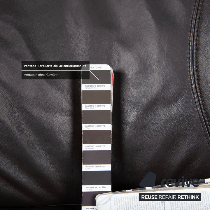 Himolla 4571 Leder Dreisitzer Anthrazit Grau Sofa Couch