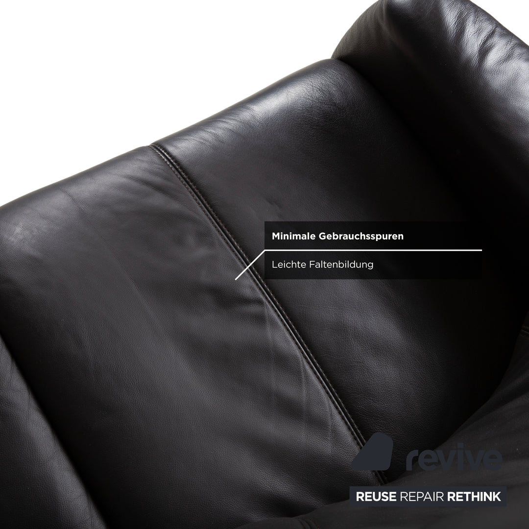 Himolla 4571 Leder Dreisitzer Anthrazit Grau Sofa Couch