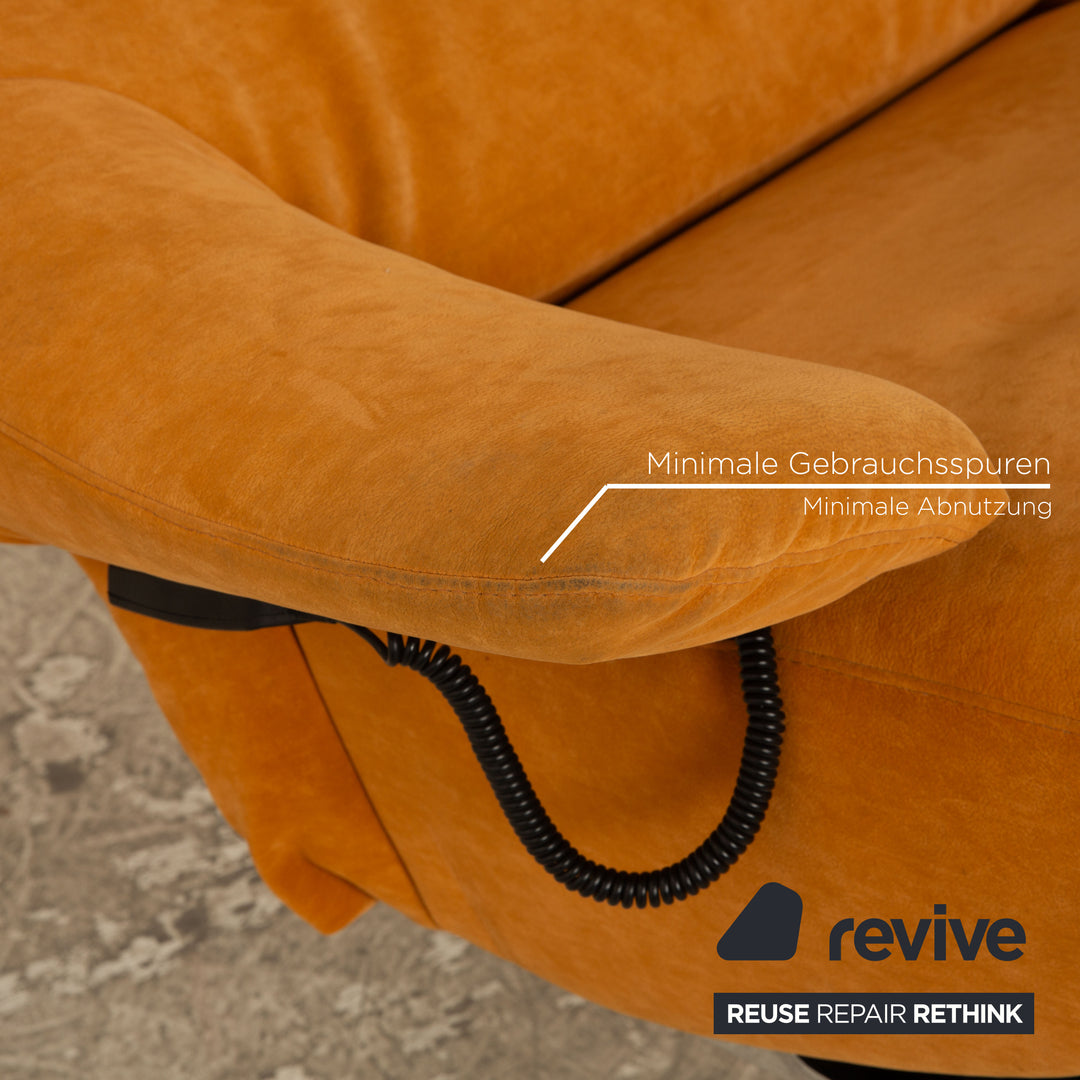 Himolla 4602 Stoff Zweisitzer Braun Ocker Sofa Couch elektrische Funktion