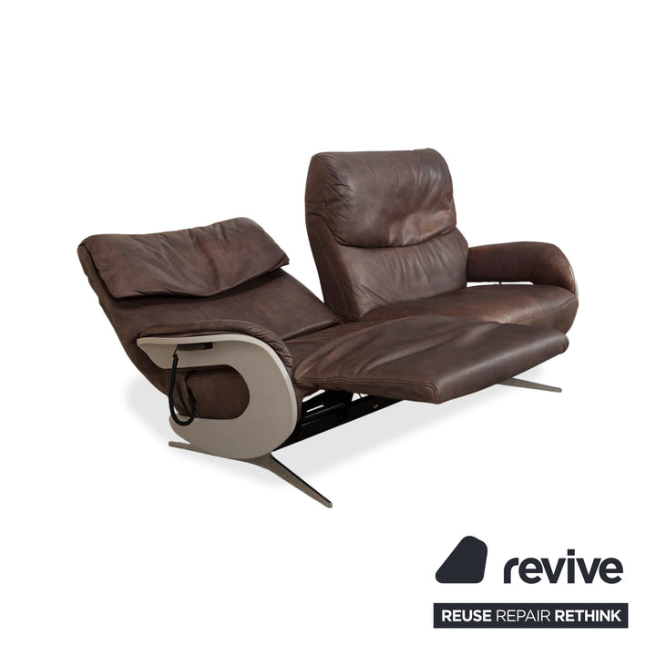 Himolla 4818 Leder Zweisitzer elektrische Funktion Braun Sofa Couch