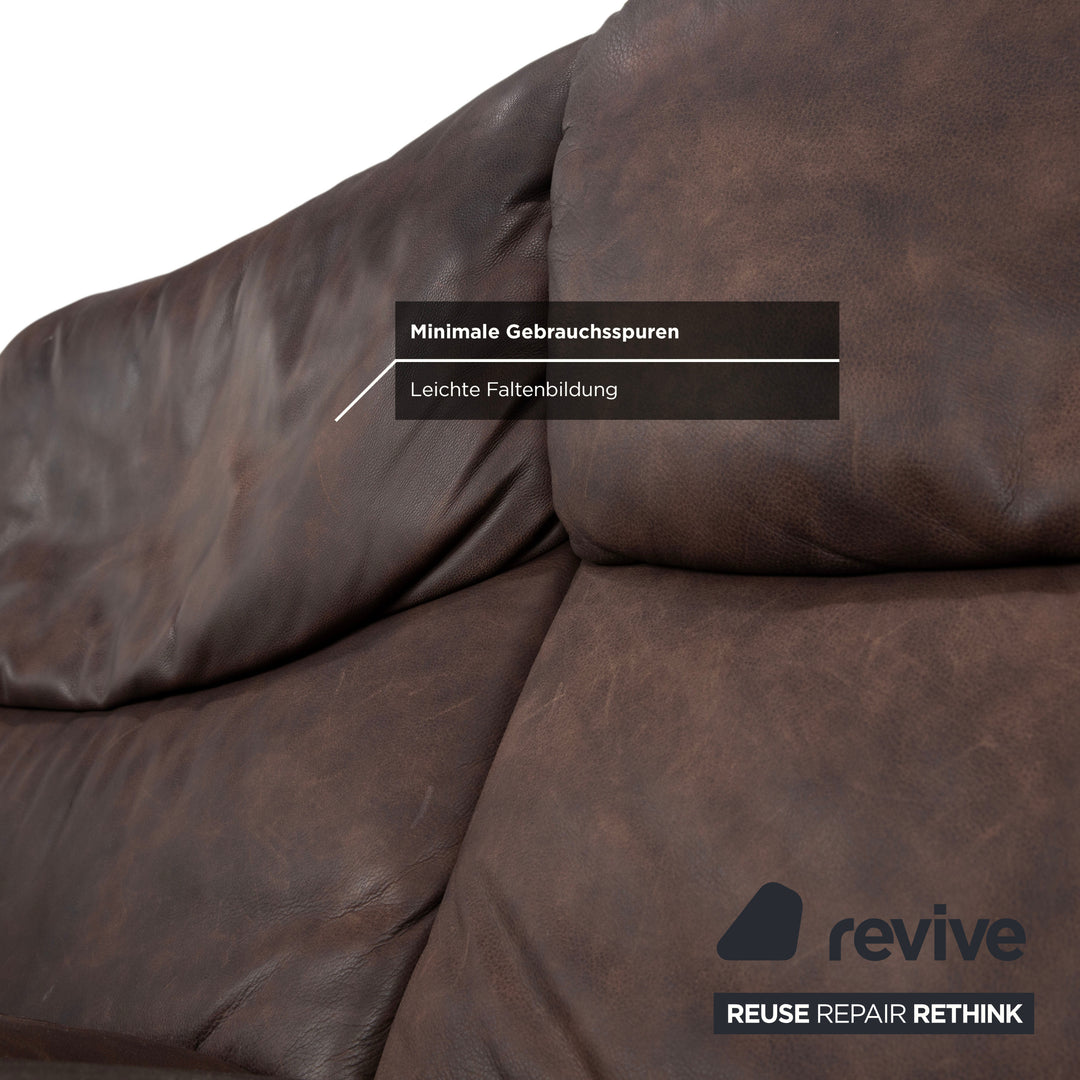 Himolla 4818 Leder Zweisitzer elektrische Funktion Braun Sofa Couch
