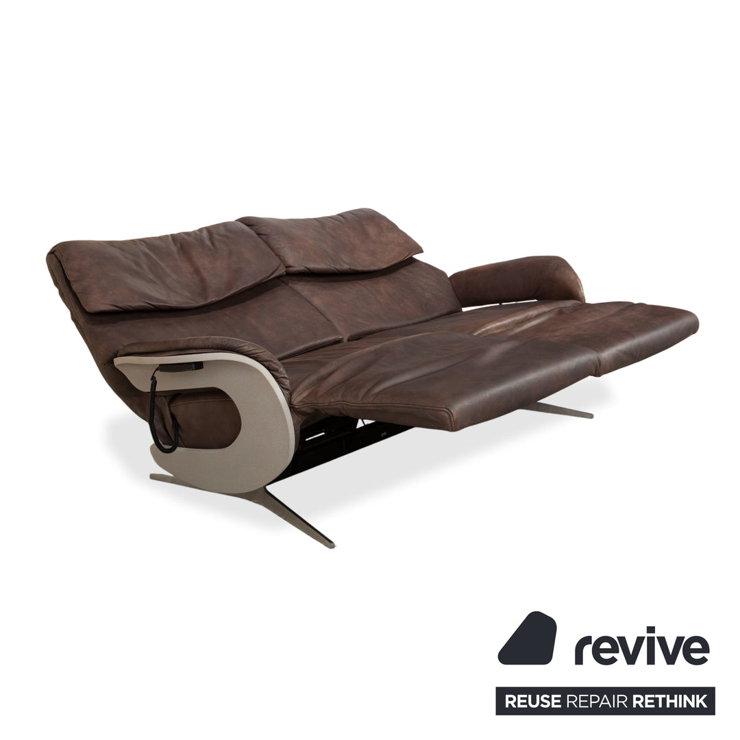 Himolla 4818 Leder Zweisitzer elektrische Funktion Braun Sofa Couch
