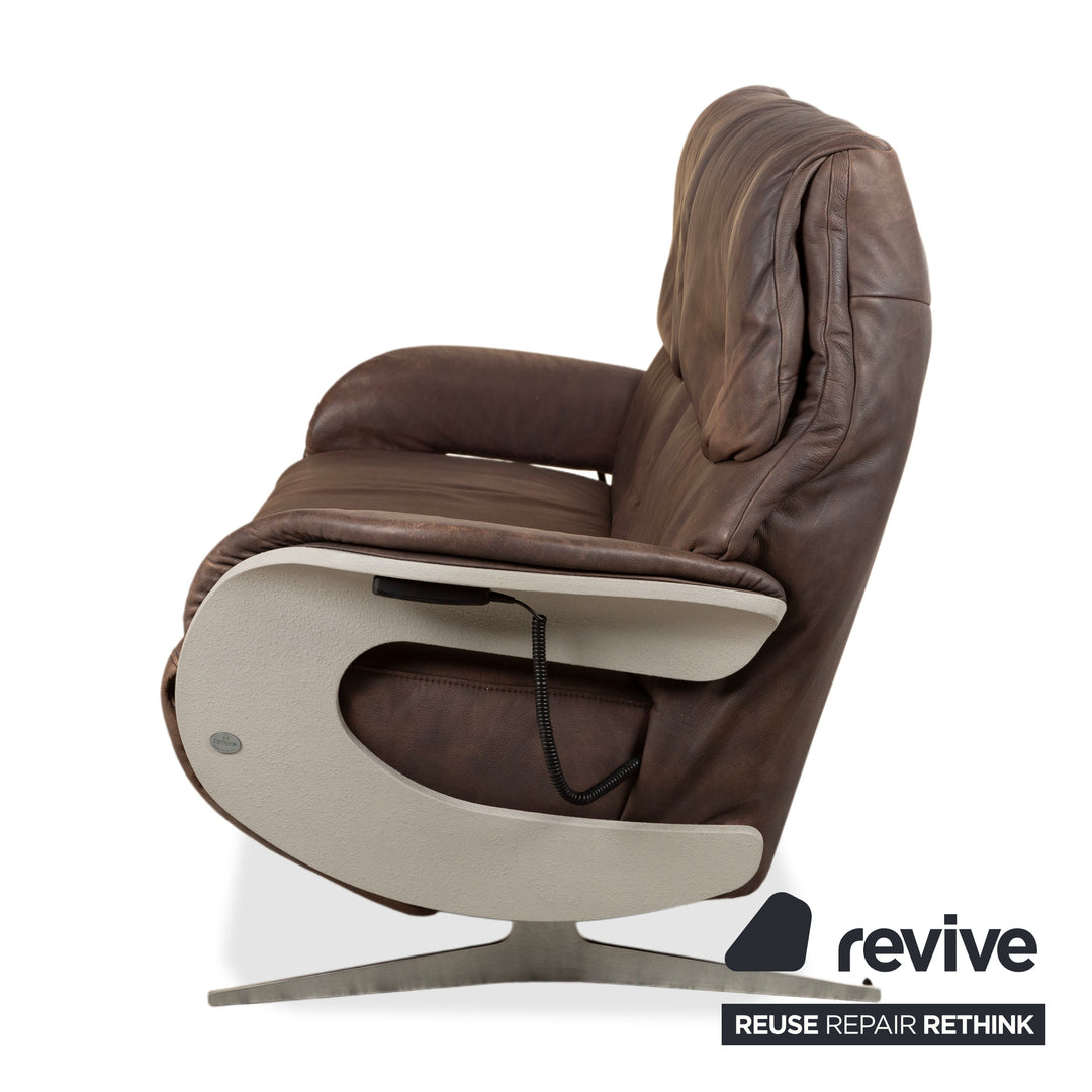 Himolla 4818 Leder Zweisitzer elektrische Funktion Braun Sofa Couch