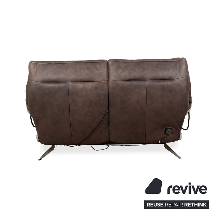 Himolla 4818 Leder Zweisitzer elektrische Funktion Braun Sofa Couch