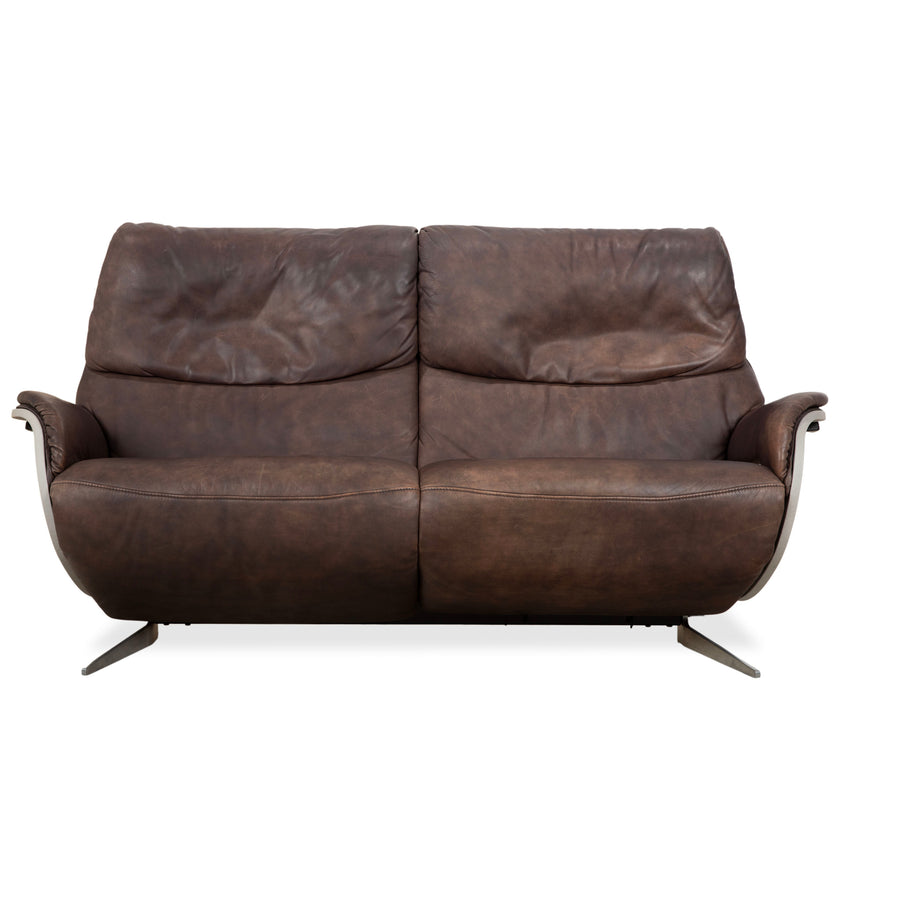 Himolla 4818 Leder Zweisitzer elektrische Funktion Braun Sofa Couch