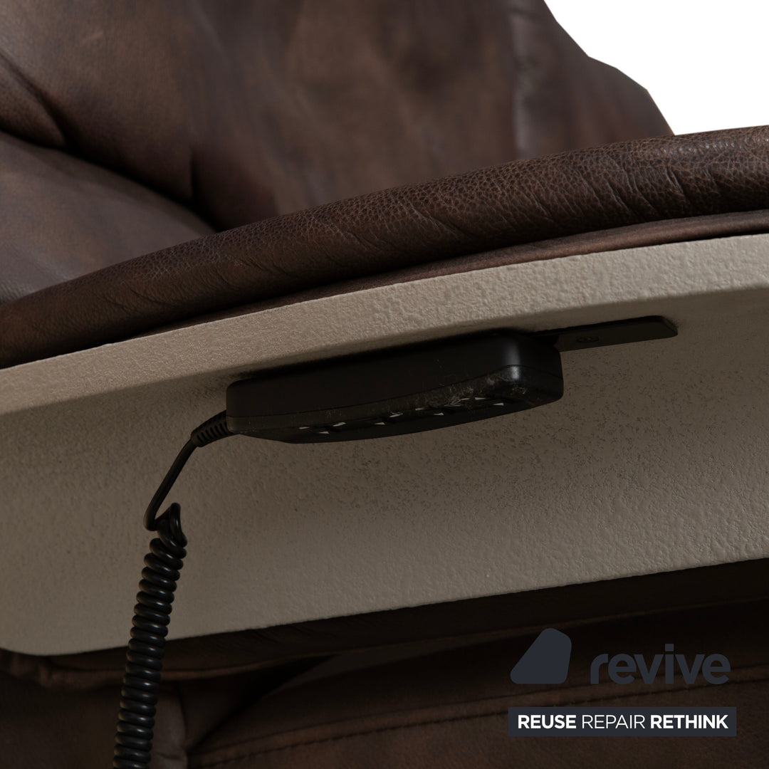 Himolla 4818 Leder Zweisitzer elektrische Funktion Braun Sofa Couch