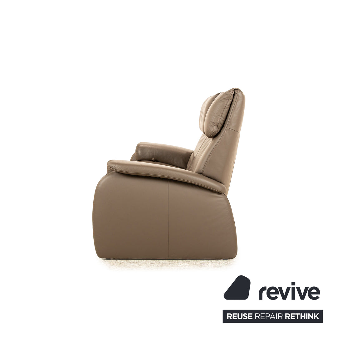 Himolla 4879 Leder Sofa Garnitur Braun manuelle Relaxfunktion Zweisitzer Dreisitzer Sofa Couch