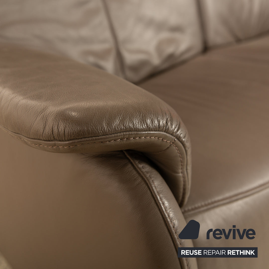 Himolla 4879 Leder Sofa Garnitur Braun manuelle Relaxfunktion Zweisitzer Dreisitzer Sofa Couch