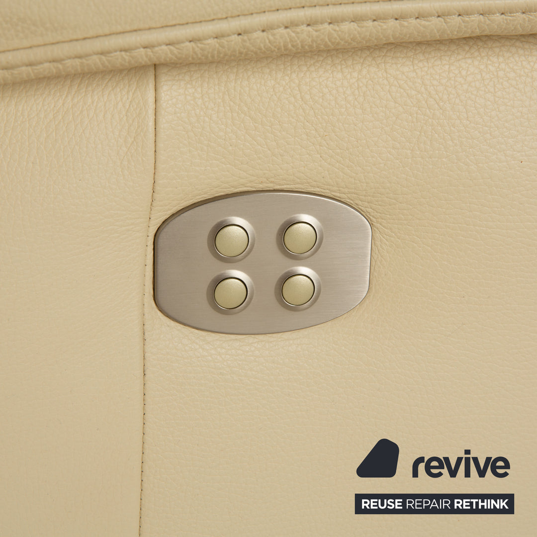 Himolla 4879 Leather Two-Seater Cream Electric Function Sofa Couch Relax Function