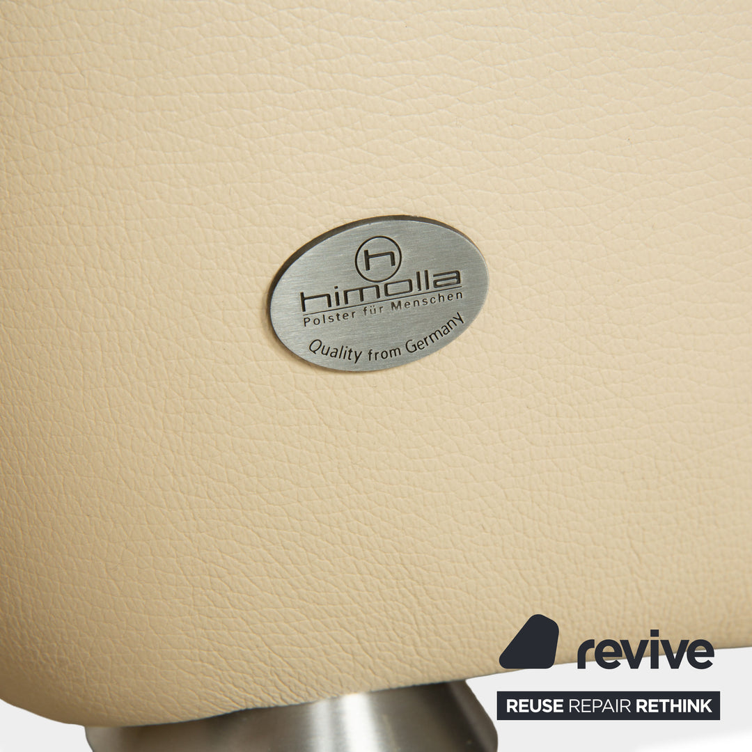 Himolla 4879 Leather Two-Seater Cream Electric Function Sofa Couch Relax Function