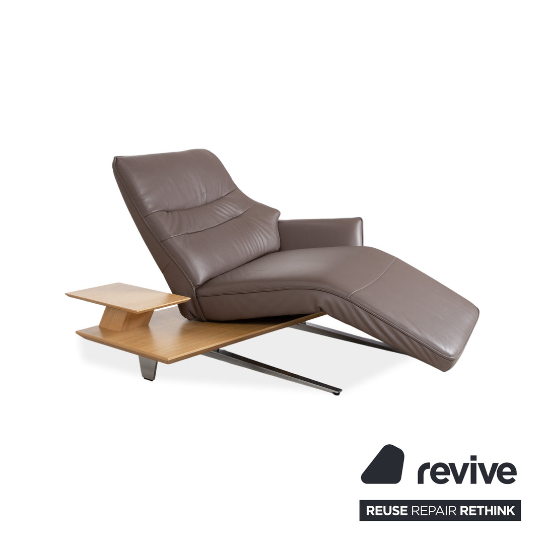 Himolla 4905 Leder Holz Metall Liege Tisch Braun elektrische Funktion