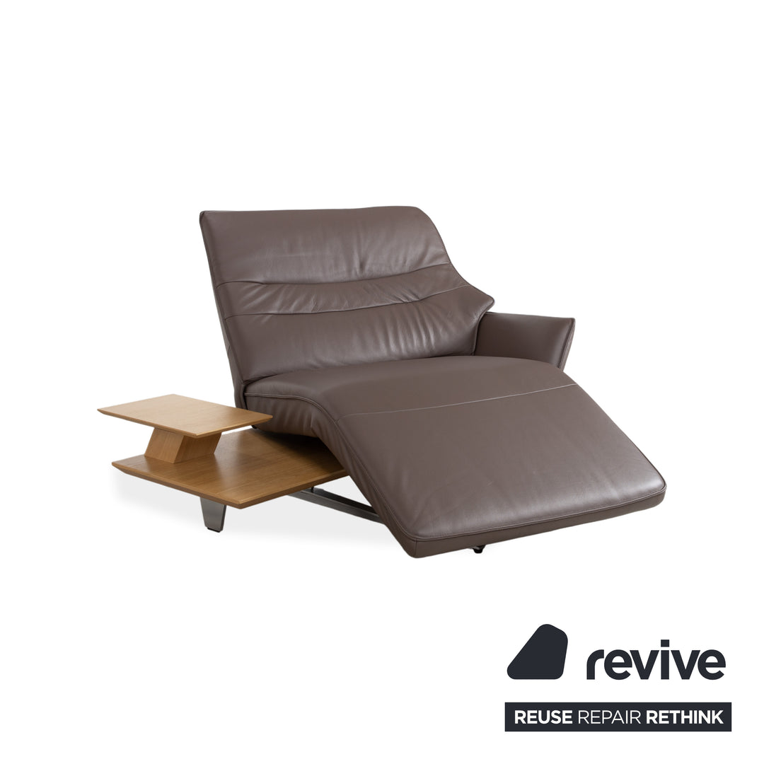 Himolla 4905 Leder Holz Metall Liege Tisch Braun elektrische Funktion