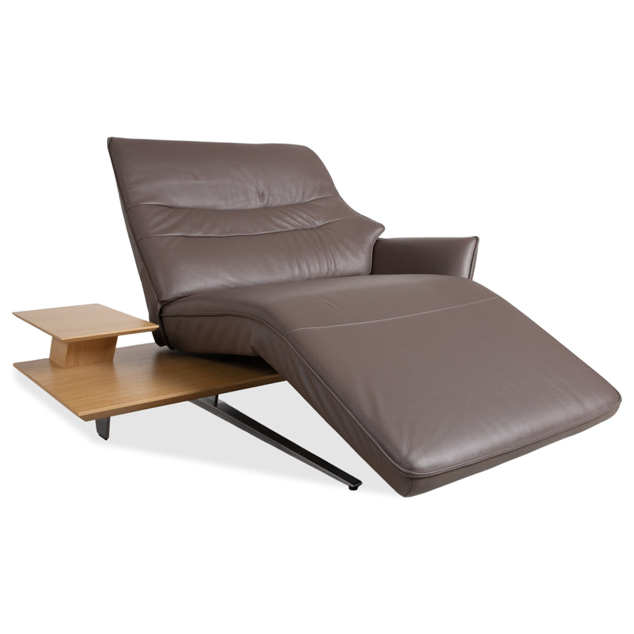 Himolla 4905 Leder Holz Metall Liege Tisch Braun elektrische Funktion